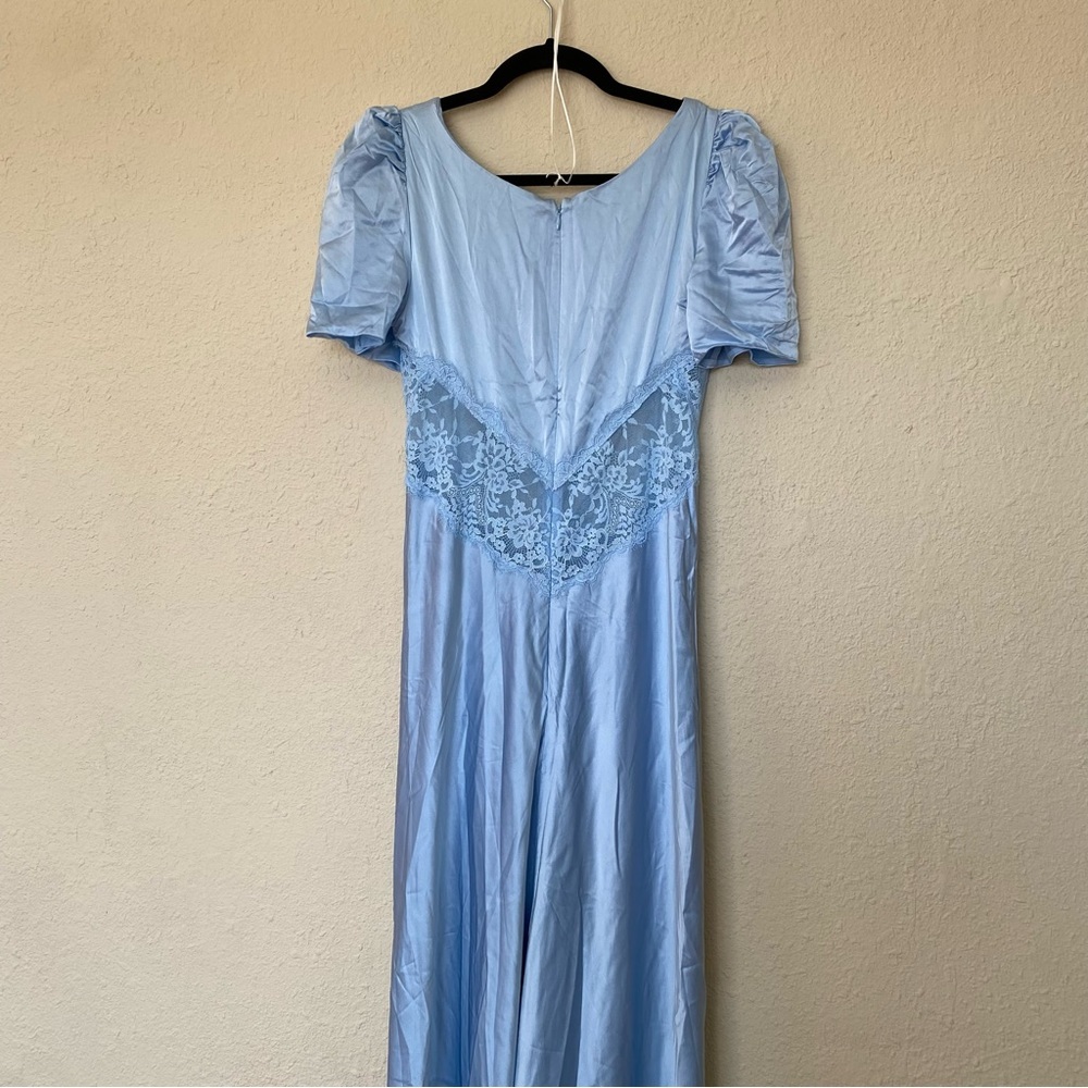 House of CB M D-DD 'Rafaela' Soft Blue & Pure Silk Lace Maxi Dress NWOT - Picture 12 of 13